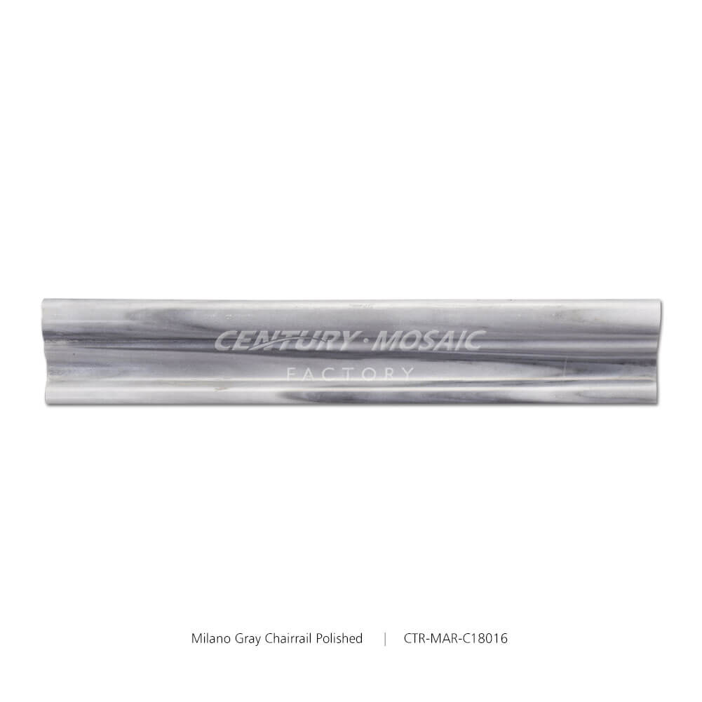 Milano Gray Marble Polished Chair Rail Wholesale