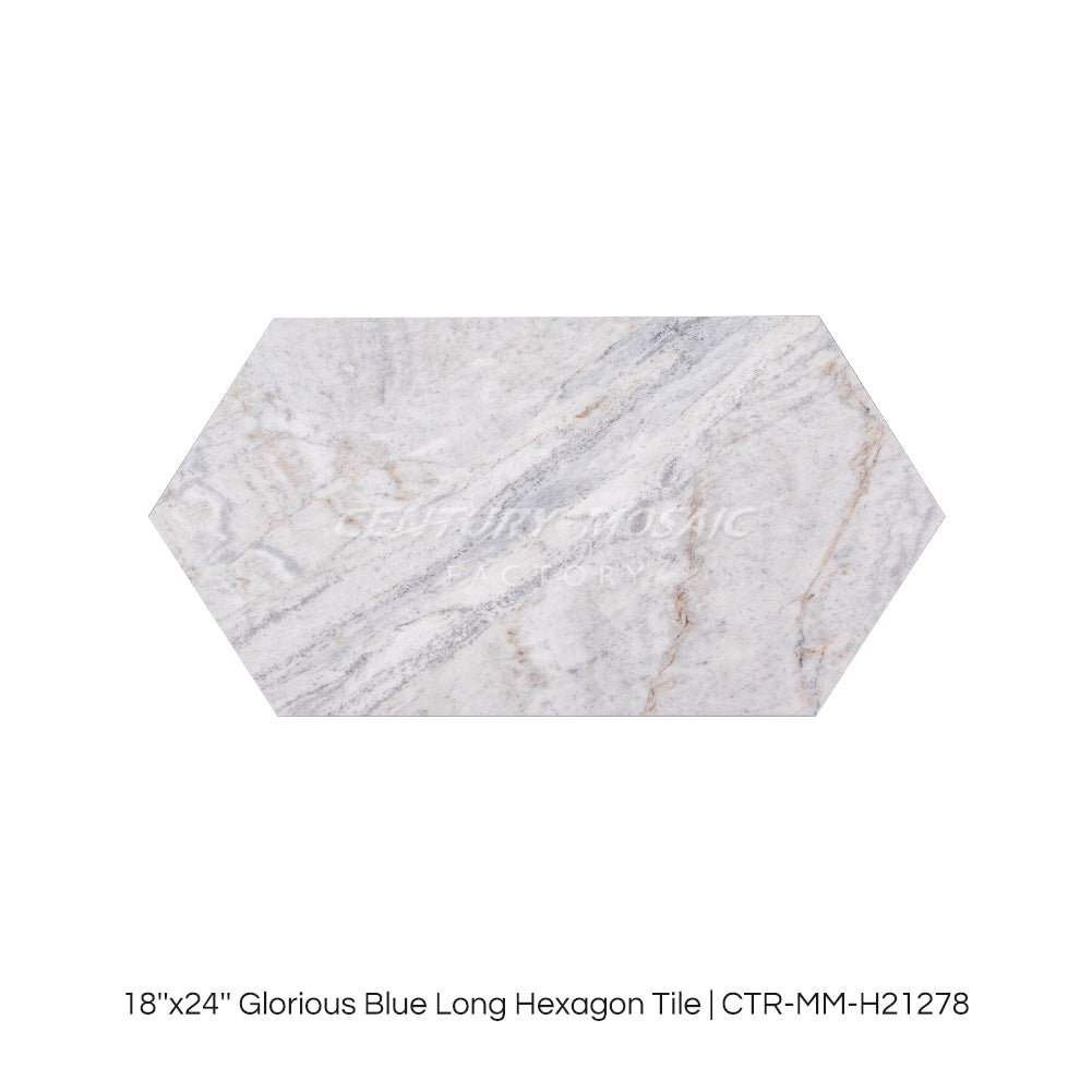 Glorious Blue Marble Polished Honed Tile Wholesale Centurymosaic