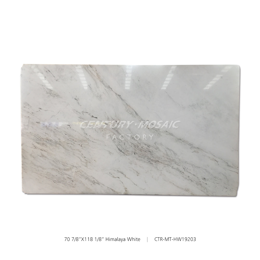 Himlaya White Marble White Polished Slab Wholesale