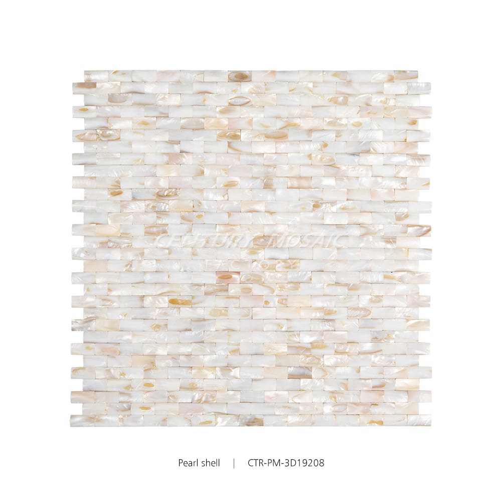 3D Natural Color Brick Pearl Shell Polished Mosaic Wholesale