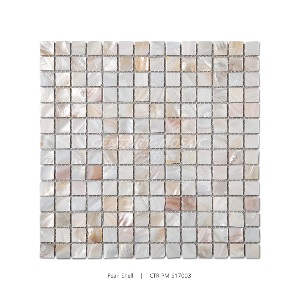 Natural Warm Color Pearl Shell Square 20x20mm Polished Mosaic Wholesale