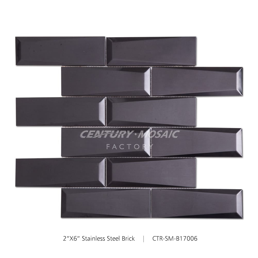Stainless Steel Black Brick Mosaic Wholesale
