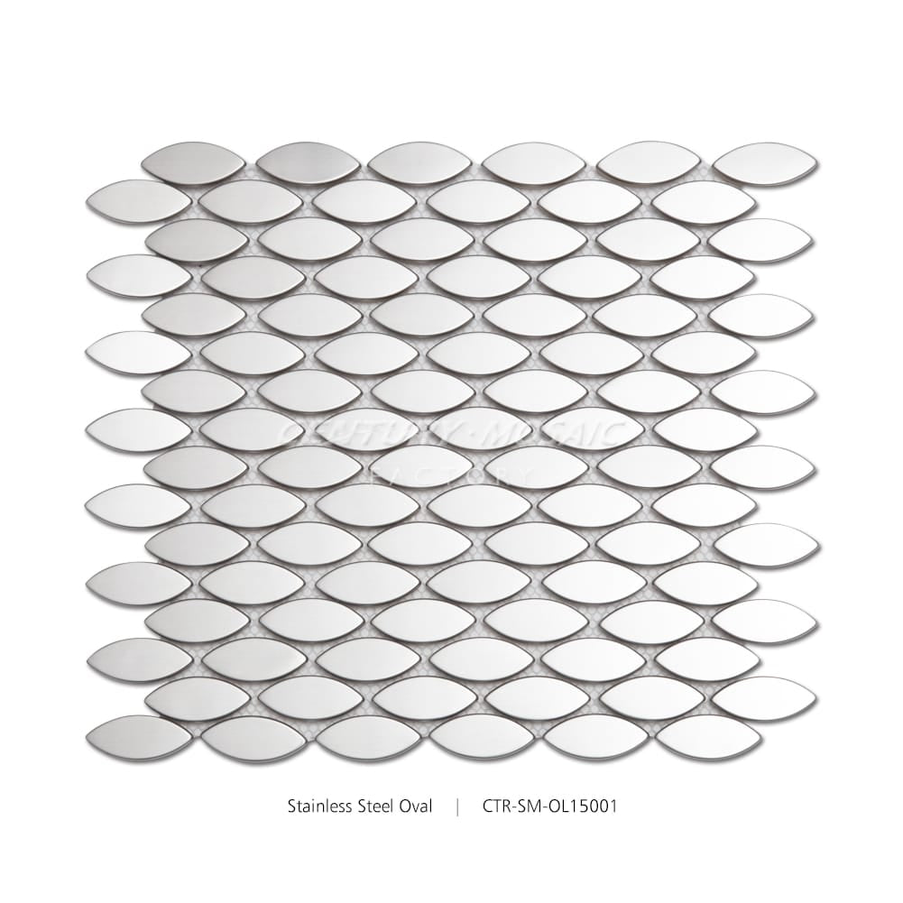 Stainless Steel Silver Oval Mosaic Wholesale