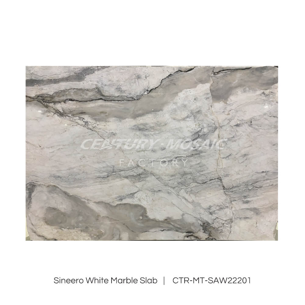 Sineero Marble White Polished Slab Wholesale