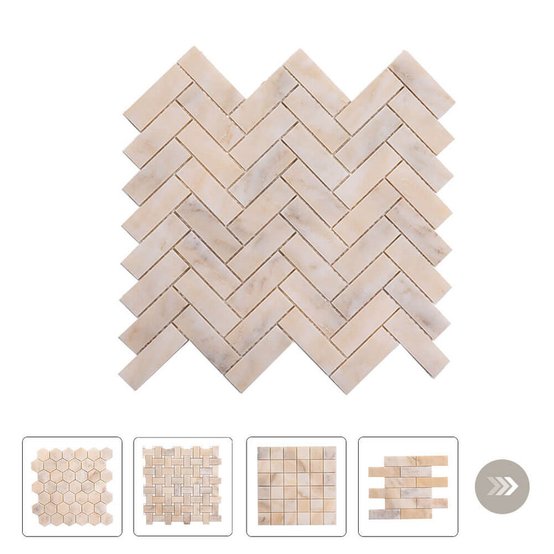 Calacatta Rosa Gold Marble Mosaic Tile Bathroom Floor Polished Tiles Wholesale