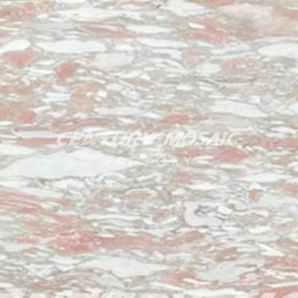 Norway Rose Red with White Vein Marble Mosaic Tile Slab Wholesale