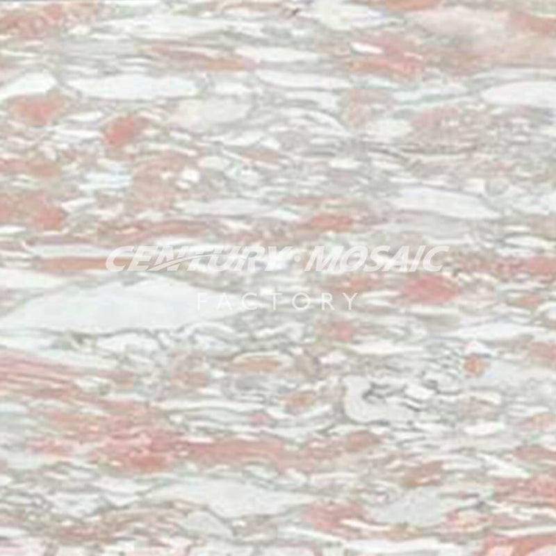 Norway Rose Red with White Vein Marble Mosaic Tile Slab Wholesale