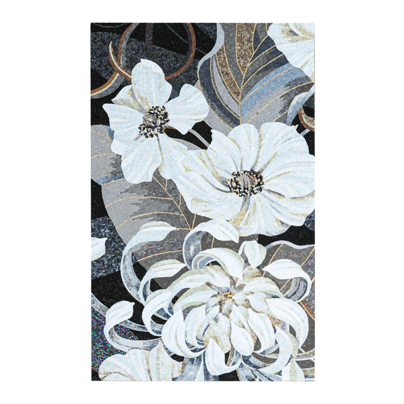 Flower Glass Artistic Mosaic Mural