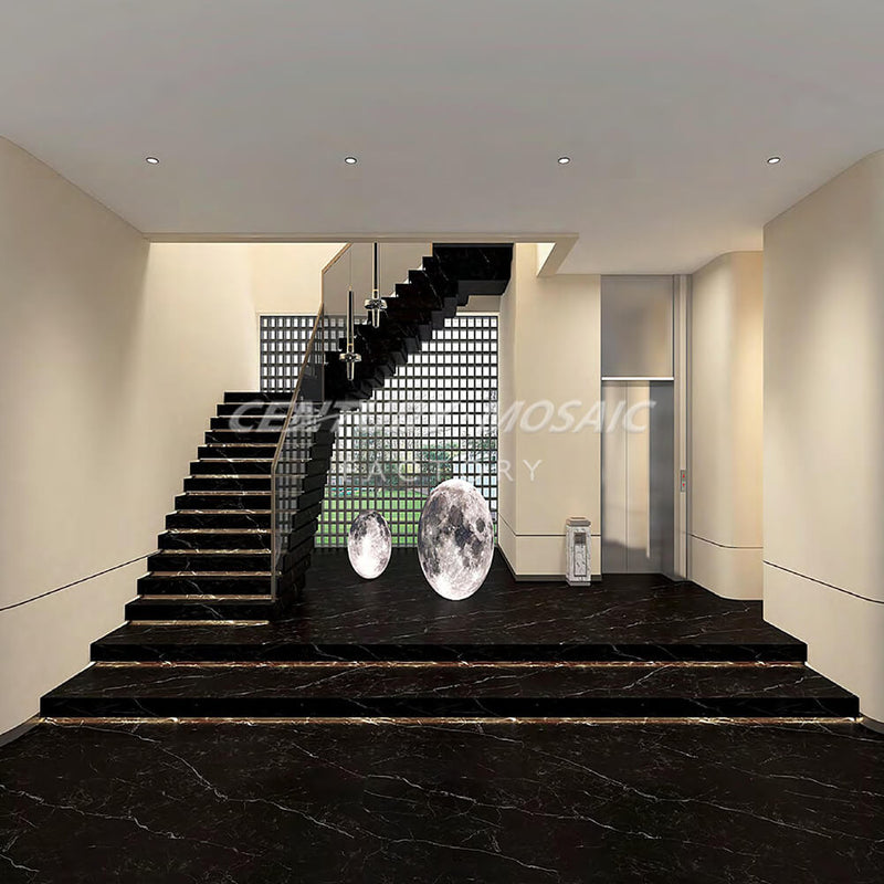 Black Polished Sintered Stone Stairsteps Wholesale