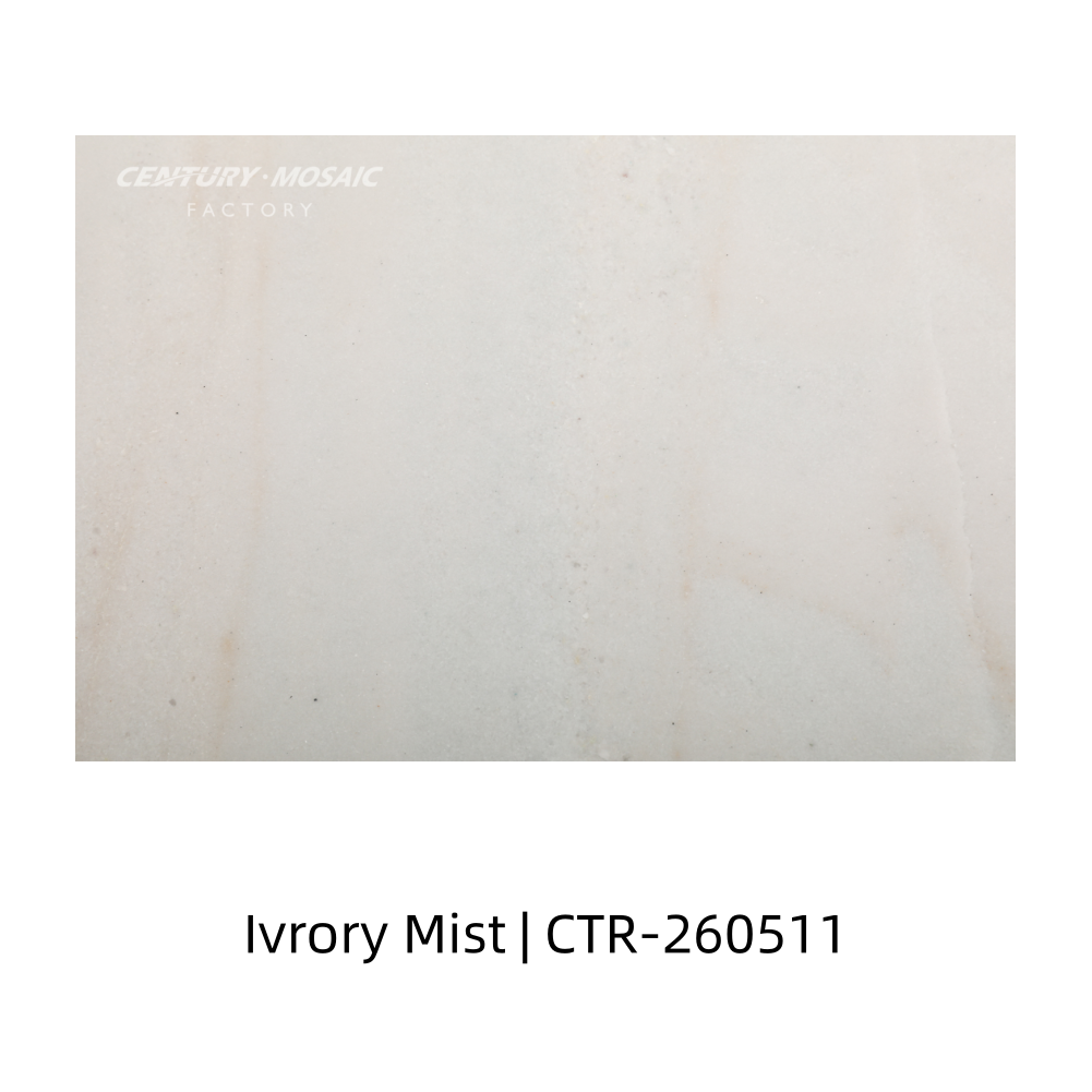 Ivory Mist White Polished Marble Tile