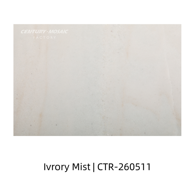 Ivory Mist White Polished Marble Tile