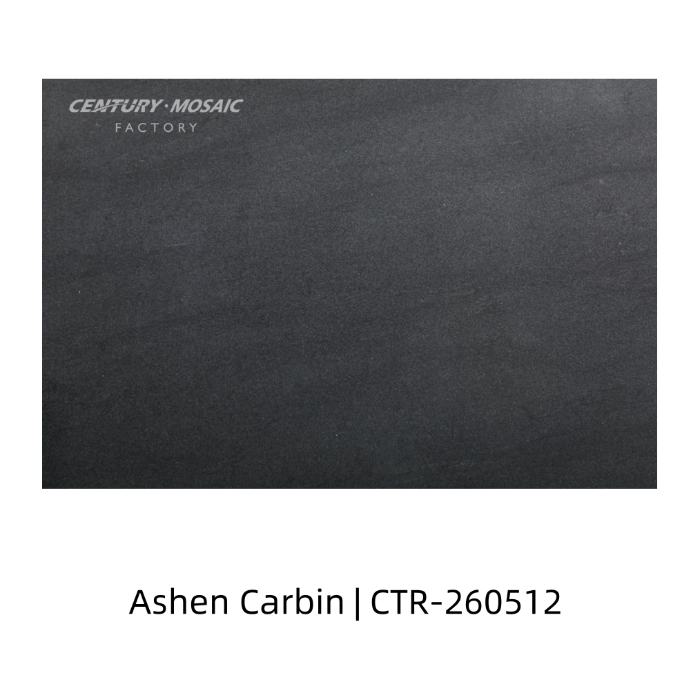Ashen Carbin Black grey Polished Marble Tile