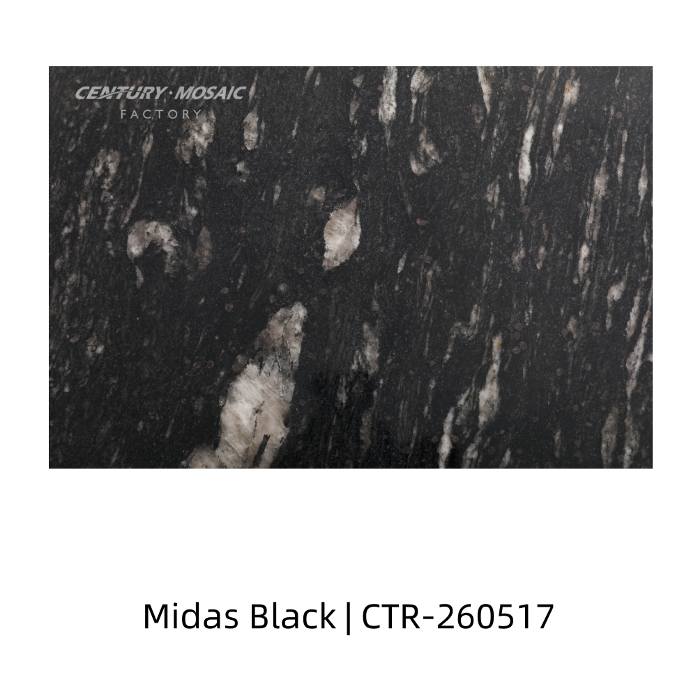 Midas Black Polished Marble Tile