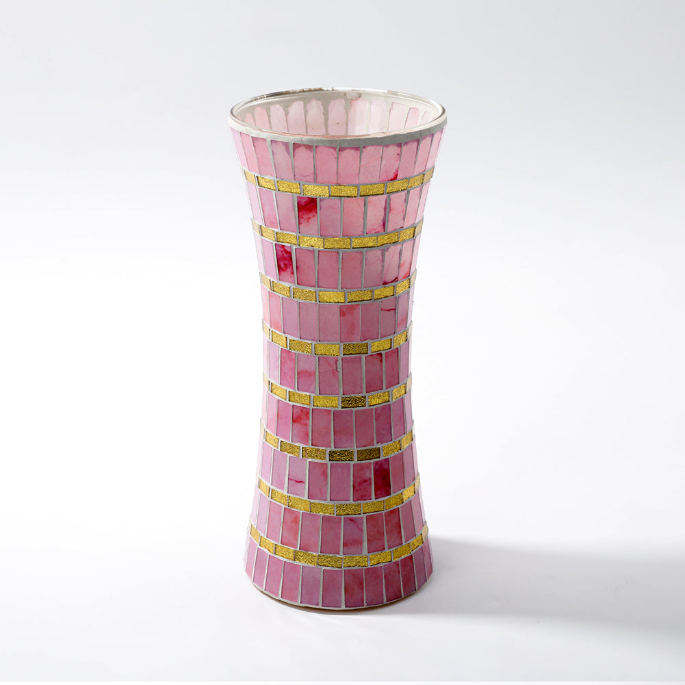 Pink Gold Glass Tall Flower Vase Wholesale