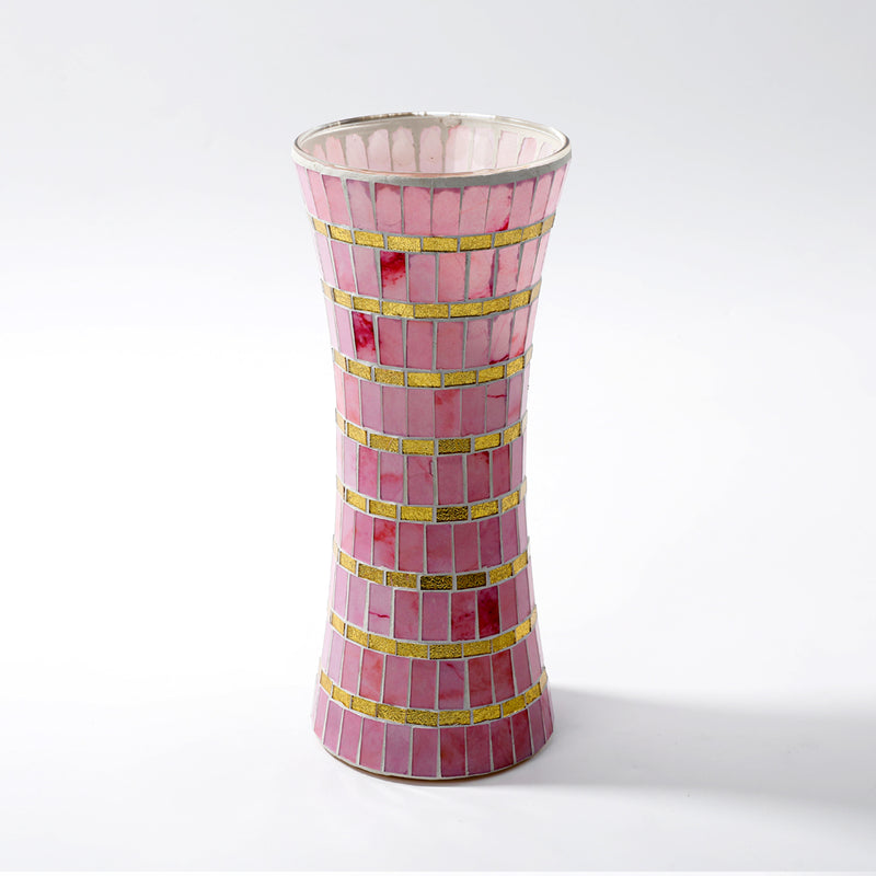 Pink Gold Glass Tall Flower Vase Wholesale
