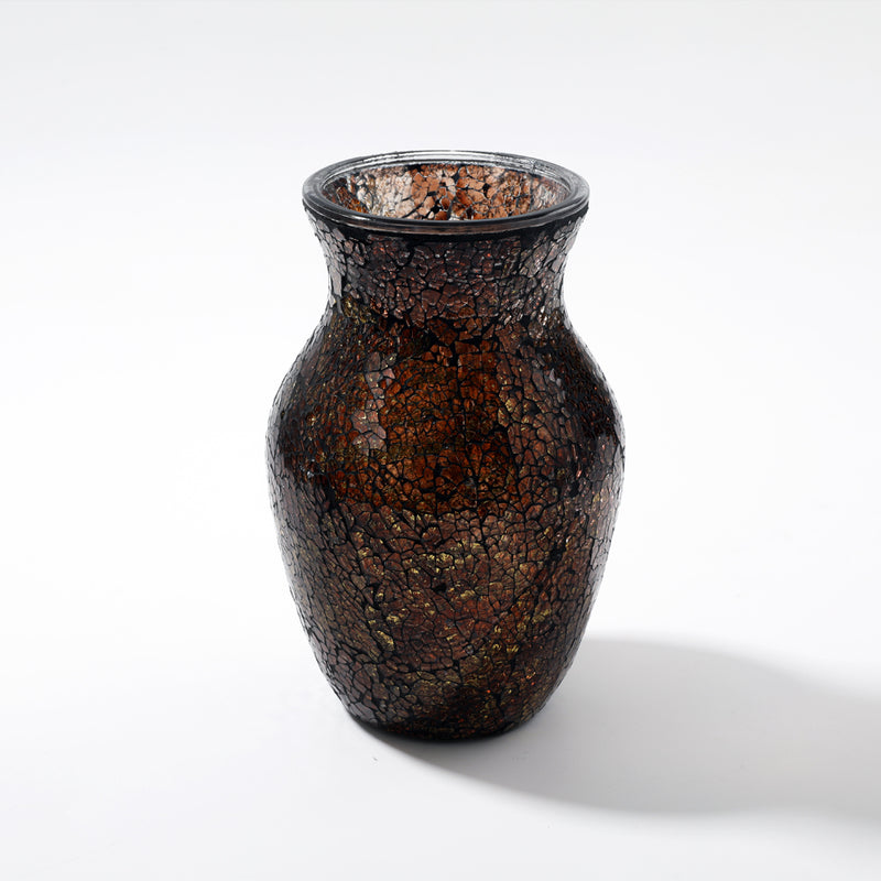 Brown Broken Glass Round Flower Vase Wholesale