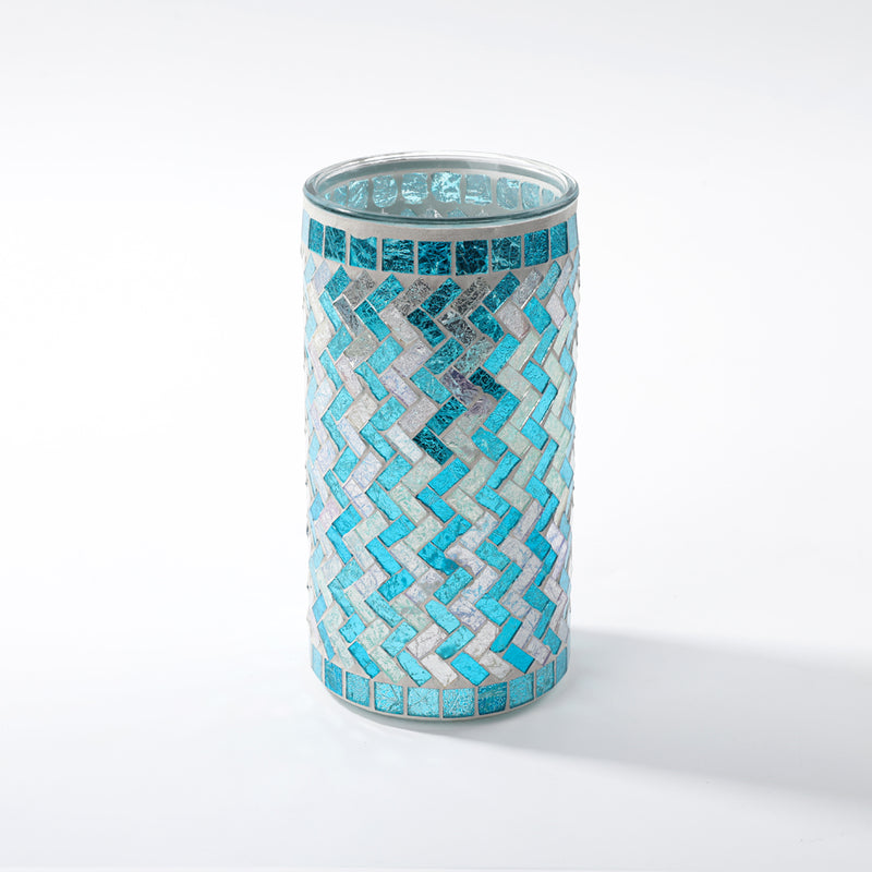 Light Blue Glass Cylinder Flower Vase Wholesale
