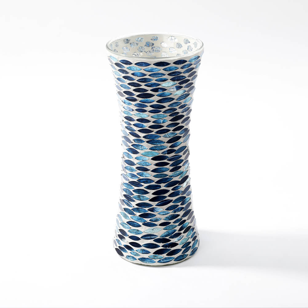 Blue Glass Tall Flower Vase Wholesale