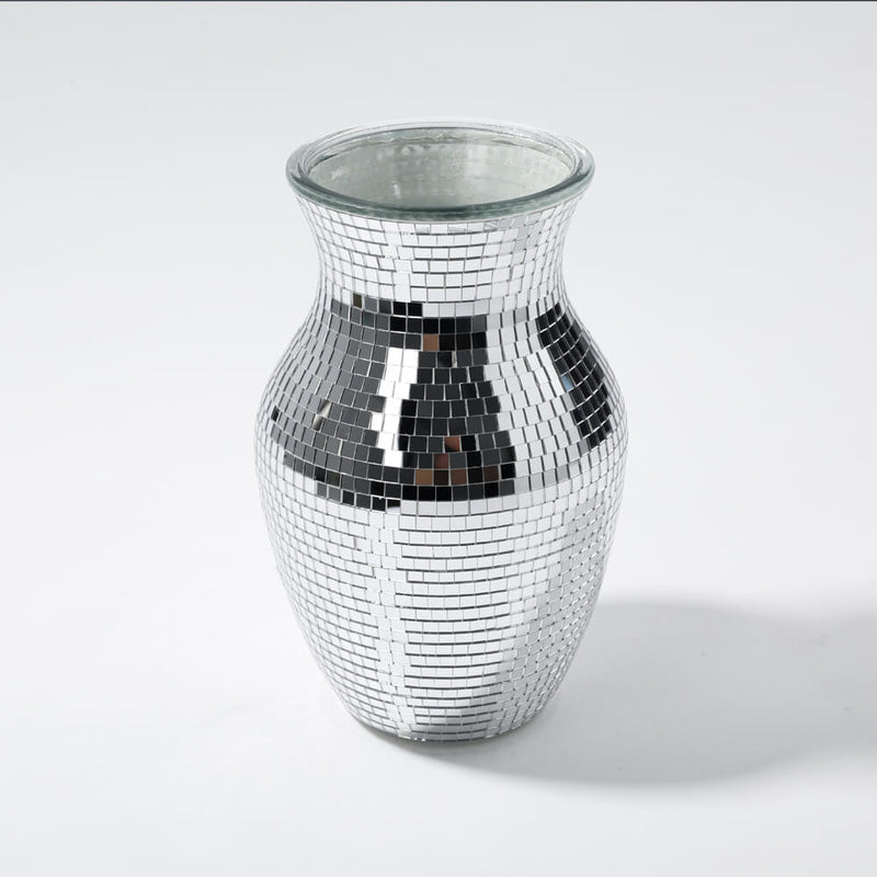 Silver Mirror Glass Round Flower Vase Wholesale