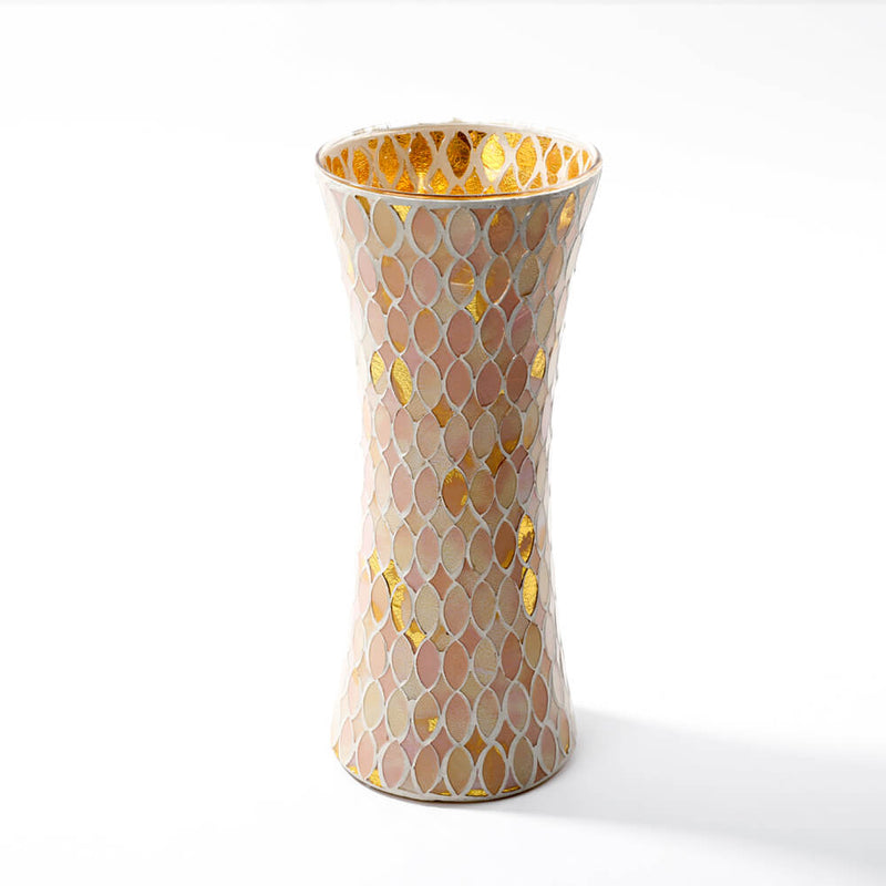 Pink Gold Glass Tall Flower Vase Wholesale