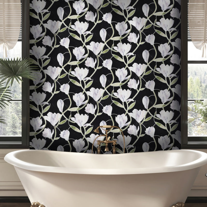 Graceful Orchid Waterjet Marble Mosaic Tile Wholesale