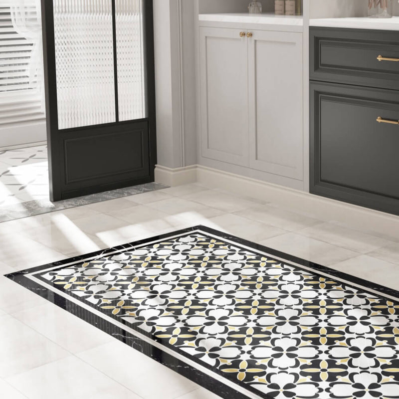 Blooming Clover Waterjet Marble Mosaic Tile Wholesale