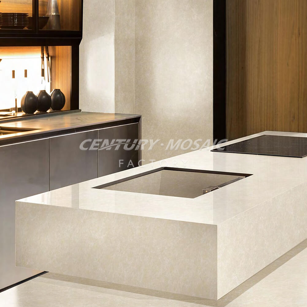 Pure Color Polished Sintered Stone Countertop