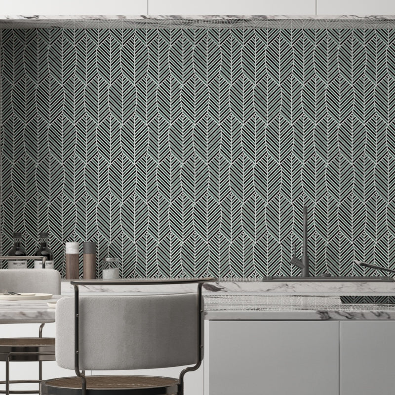 Araucaria Leaf Waterjet Marble White Leaves Polished Mosaic Thailand Wholesale