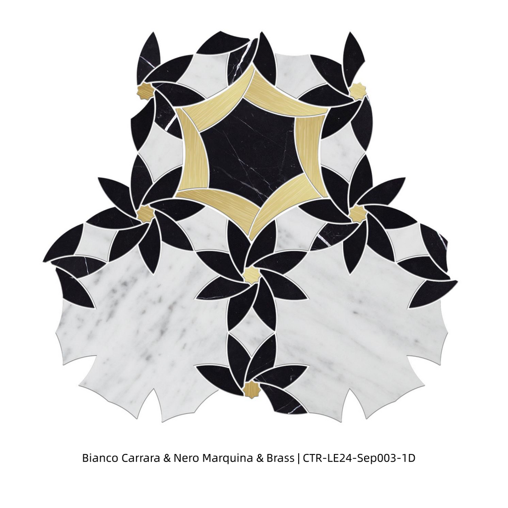 Crown of Thorns Waterjet Marble Polished Mosaic Wholesale – Centurymosaic