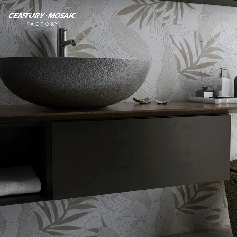 Wandering in Trento Waterjet Marble Polished Mosaic