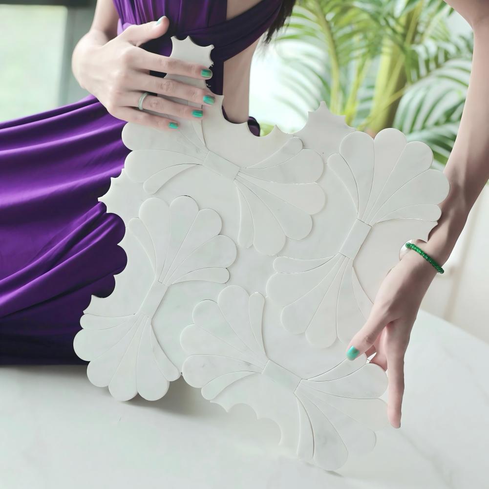 Crinoline Waterjet Marble Polished Mosaic