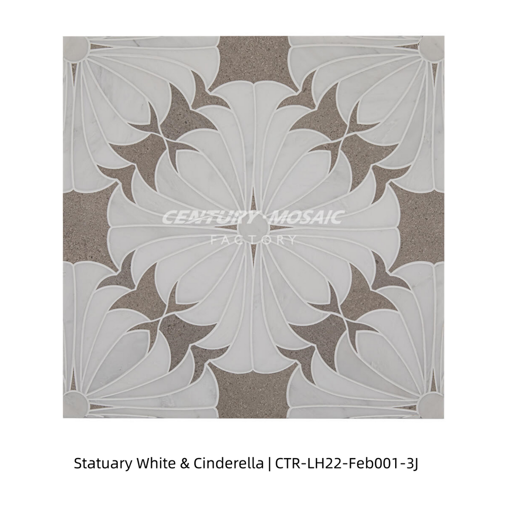 Forever Rush Waterjet Marble Polished Mosaic Thailand Wholesale