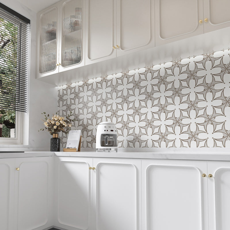 Blois Chic Waterjet Marble Polished Mosaic Tile