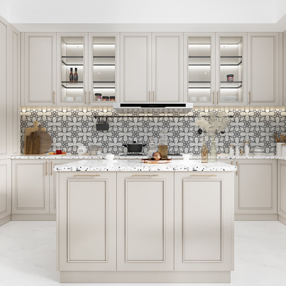 Lero Fantasy Waterjet Marble Polished Mosaic Tile