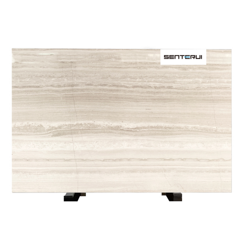 Wood Light Grain Marble Beige Polished Slab Wholesale