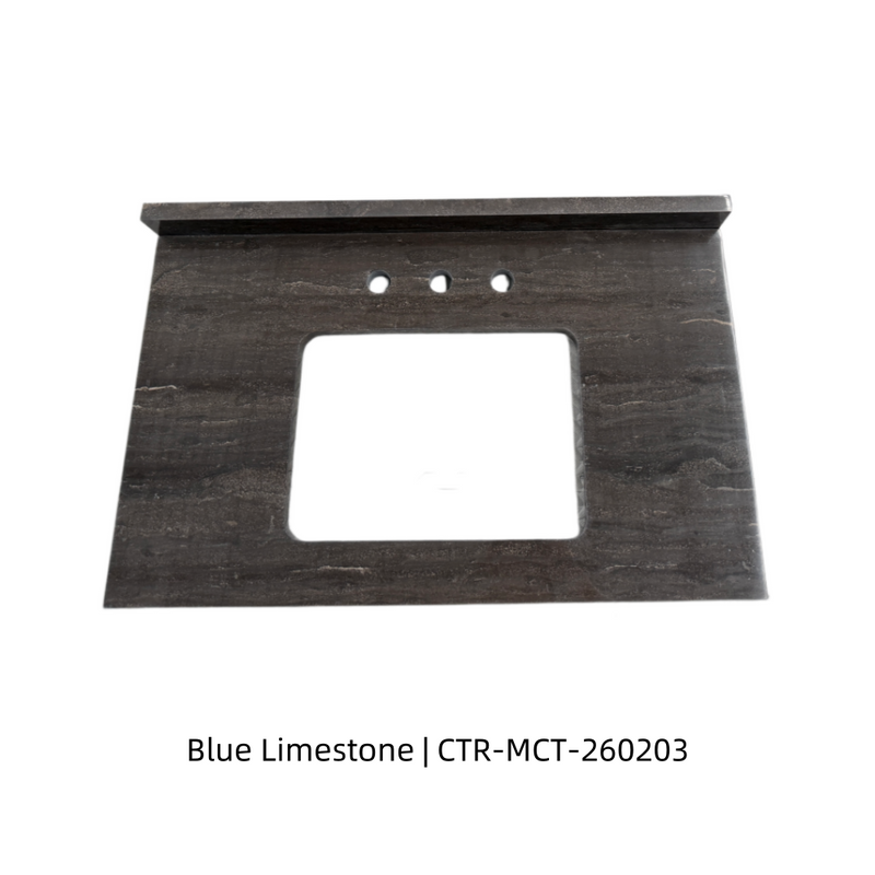 Blue Limestone Marble Polished Countertop