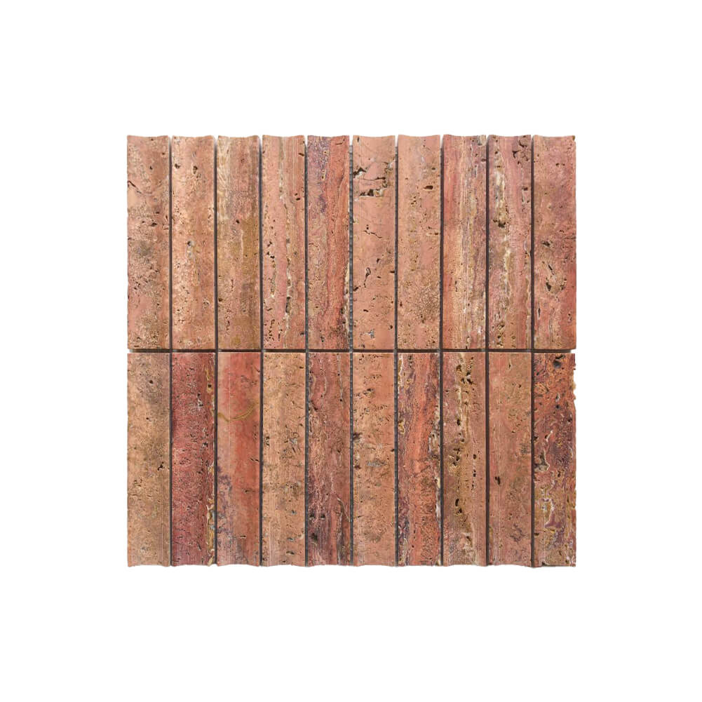3D Curve Concave Strip Travertine Mosaic Collection Wholesale