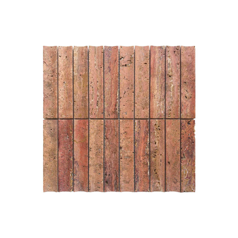 3D Curve Concave Strip Travertine Mosaic Collection Wholesale