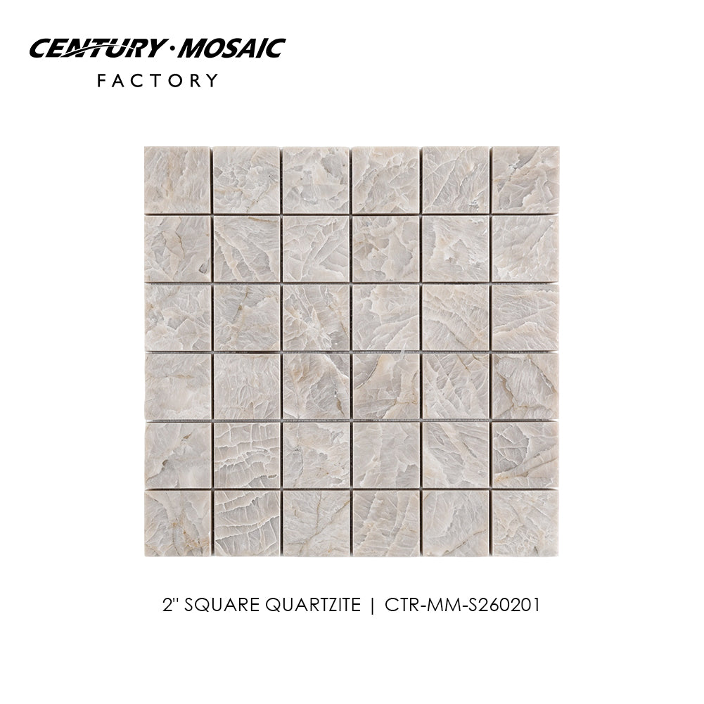 Taj Mahal Square Quartzite Mosaic