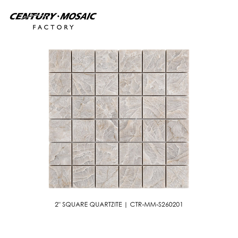 Taj Mahal Square Quartzite Mosaic