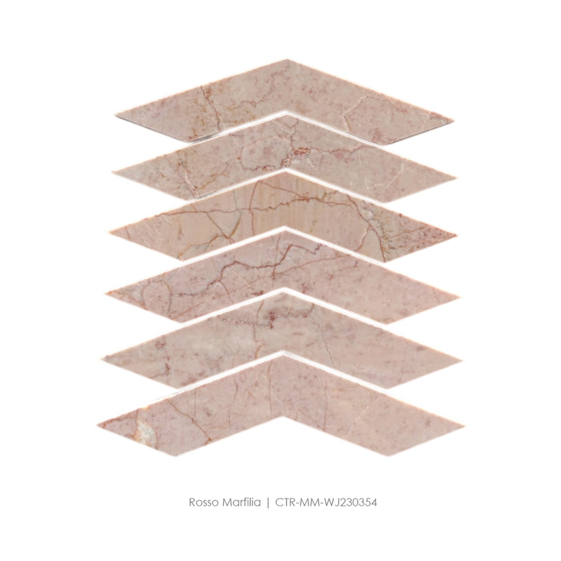 Rosso Marfilia Red Marble Mosaic Tile Wholesale