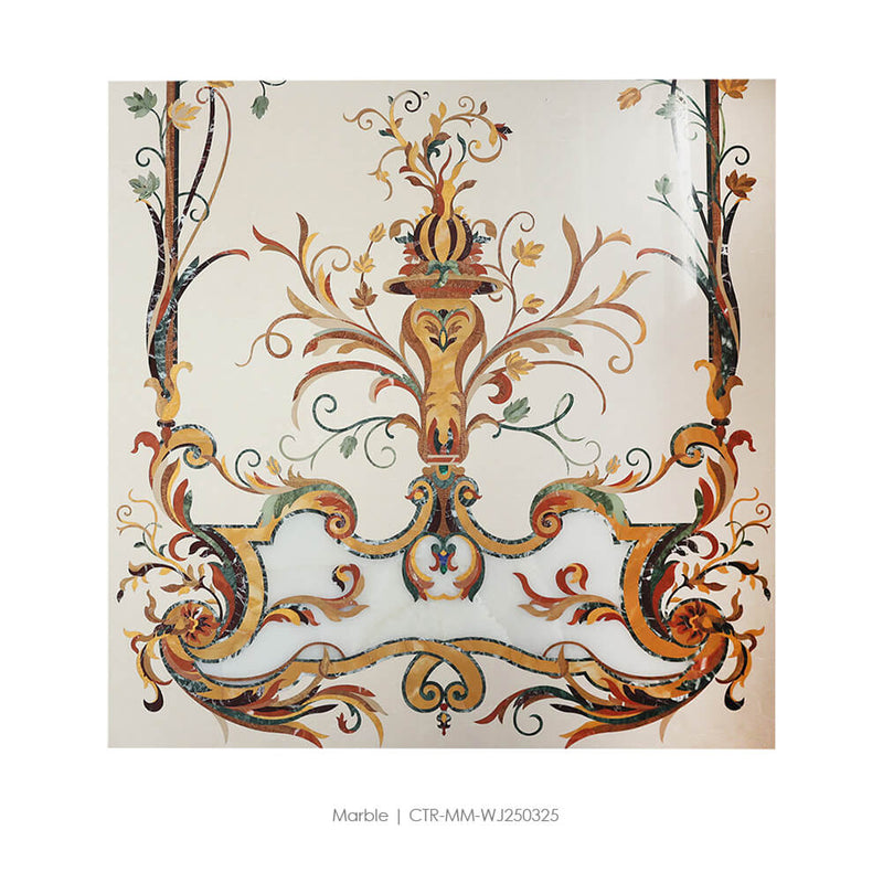 Waterjet Marble Polished Medallion Tile Collection Wholesale