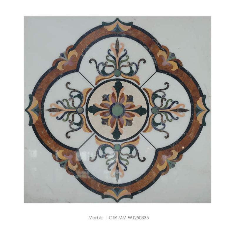 Waterjet Marble Polished Medallion Tile Wholesale
