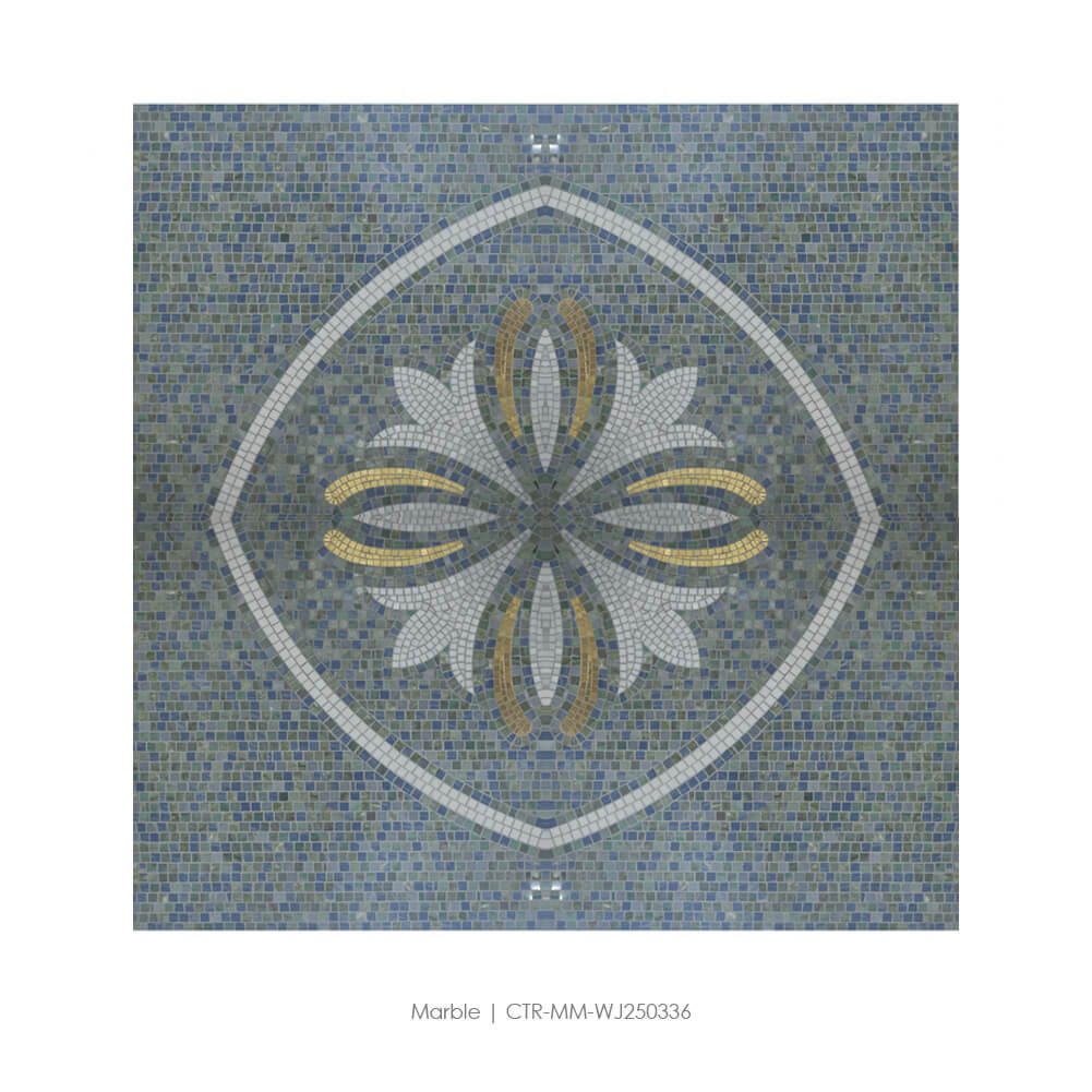 Blue Marble Polished Medallion Tile Wholesale