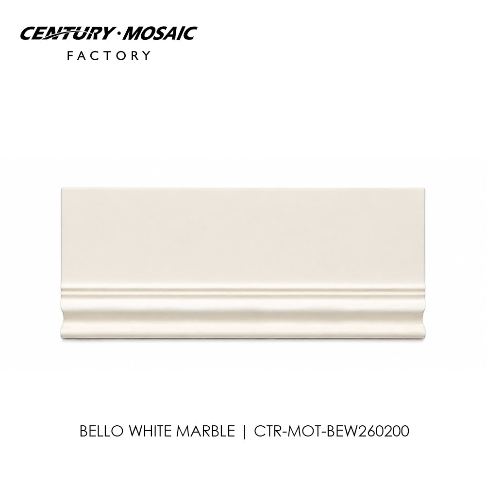Bello White Polished Marble Baseboard