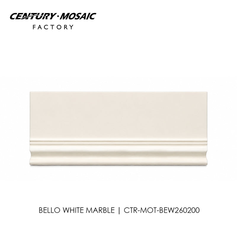 Bello White Polished Marble Baseboard