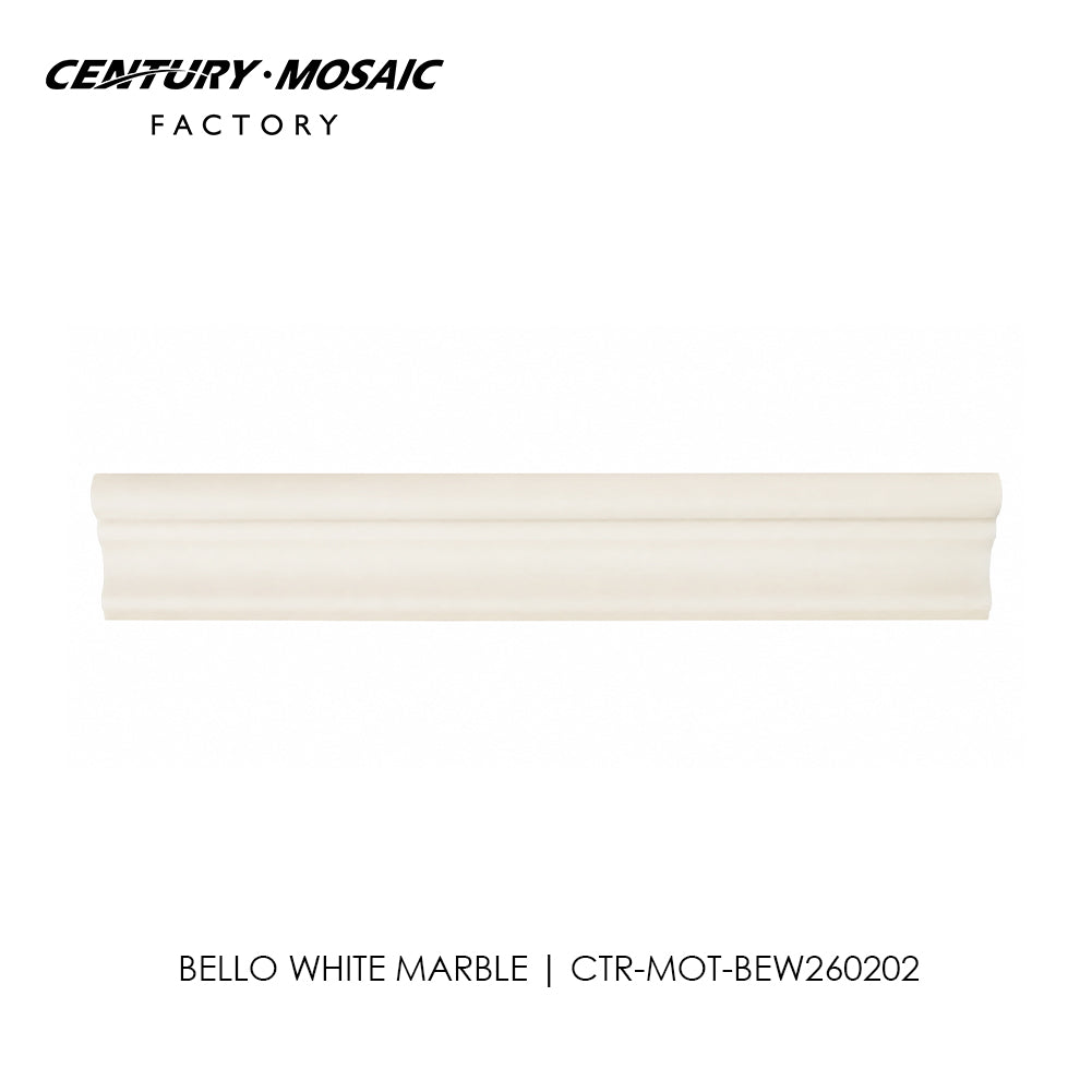 Bello White Marble Polished Chair Rail