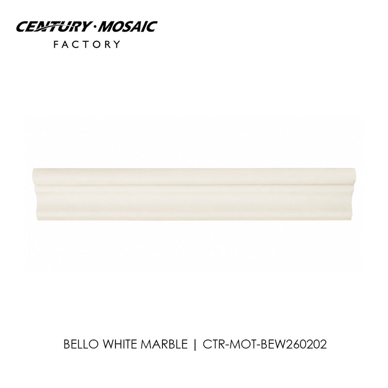 Bello White Marble Polished Chair Rail