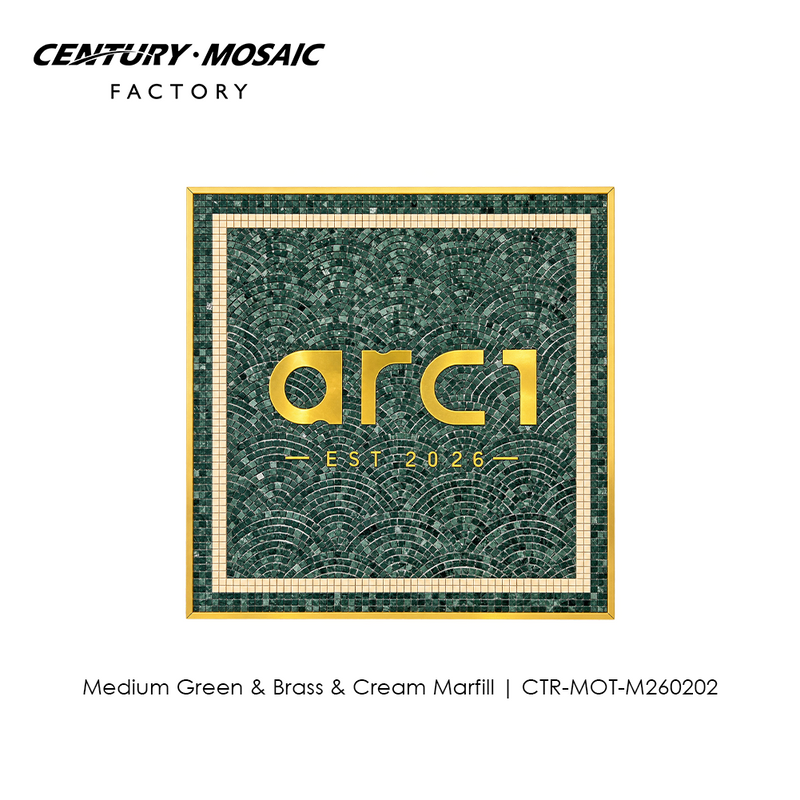 Green Flooring Medallion Artistic Marble Mosaic Painting