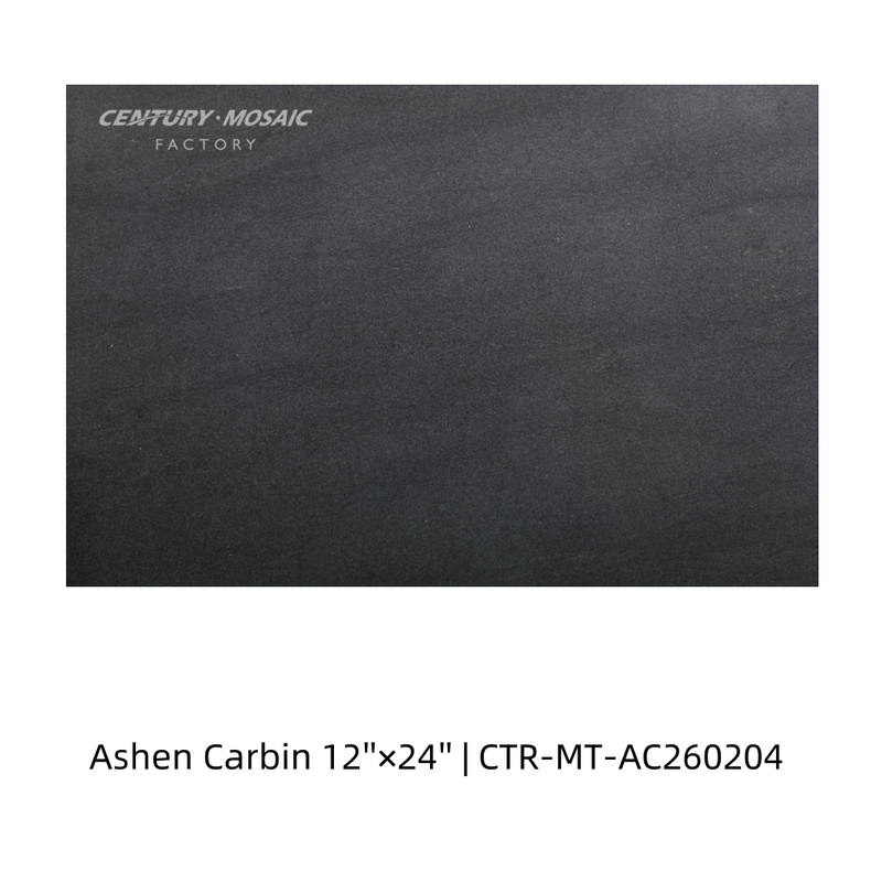 Ashen Carbin Black grey Polished Marble Tile